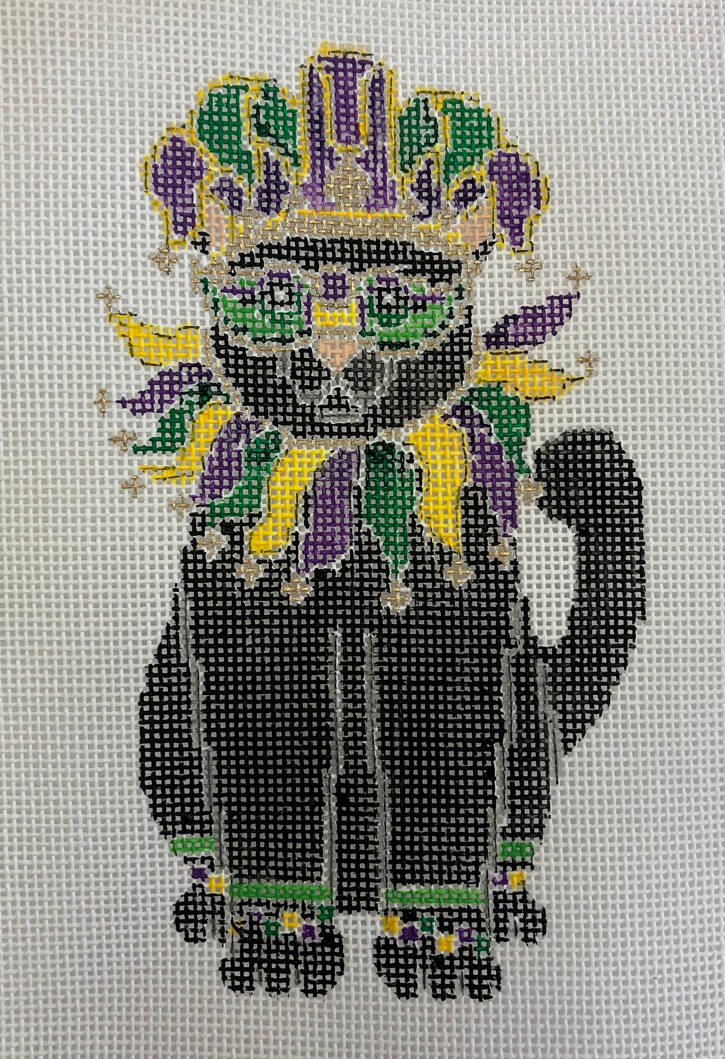 Mardi Gras cat Stand-up