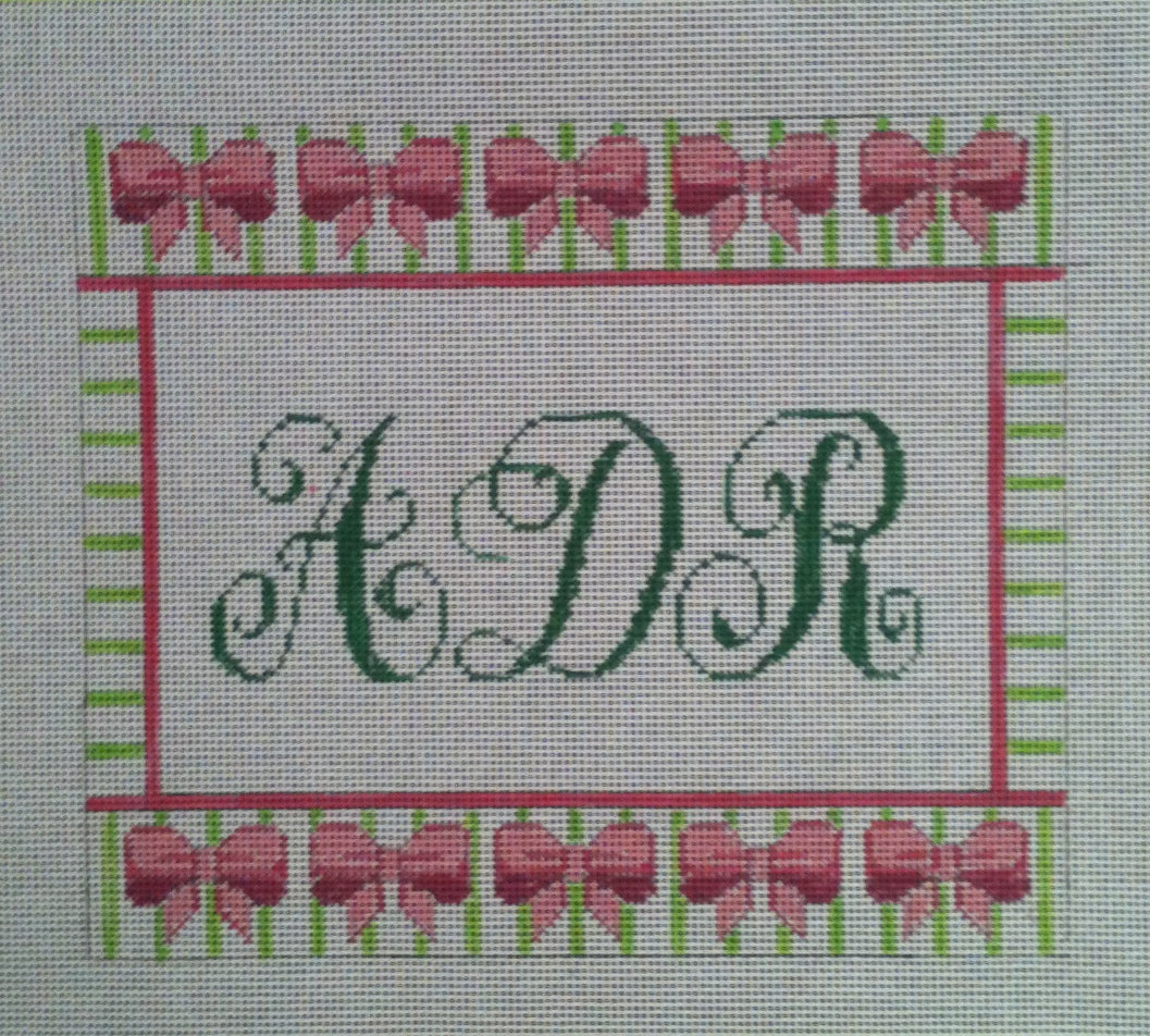 Ribbon monogram border