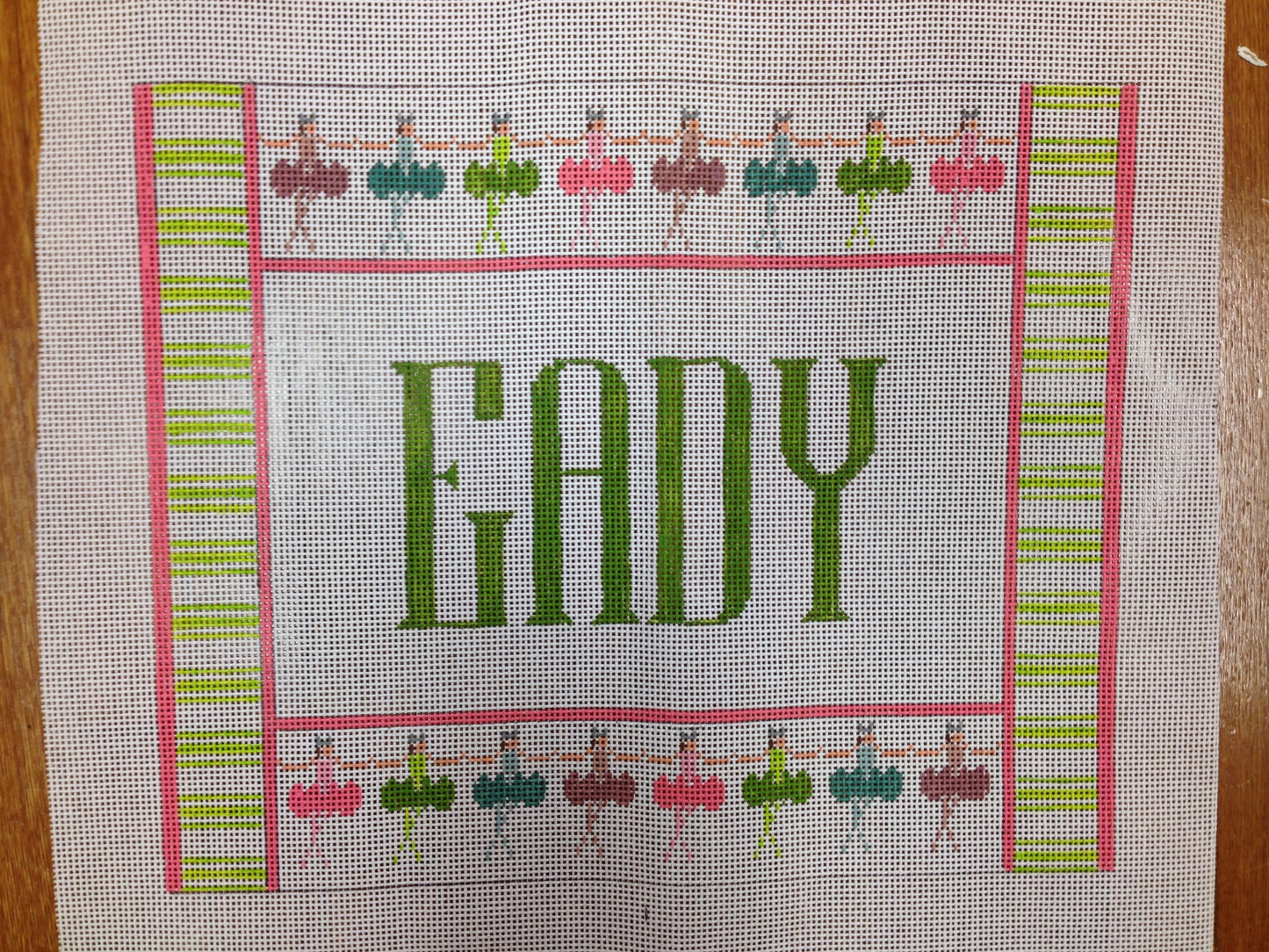 Ballerina monogram border
