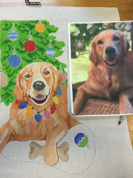 Custom dog's Christmas stocking