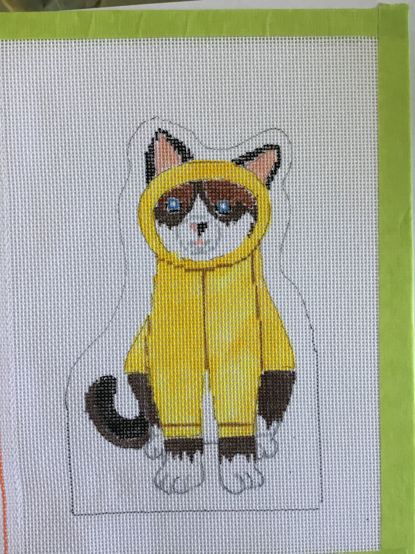 #4 April cat with stitch guide - Miss Kitty