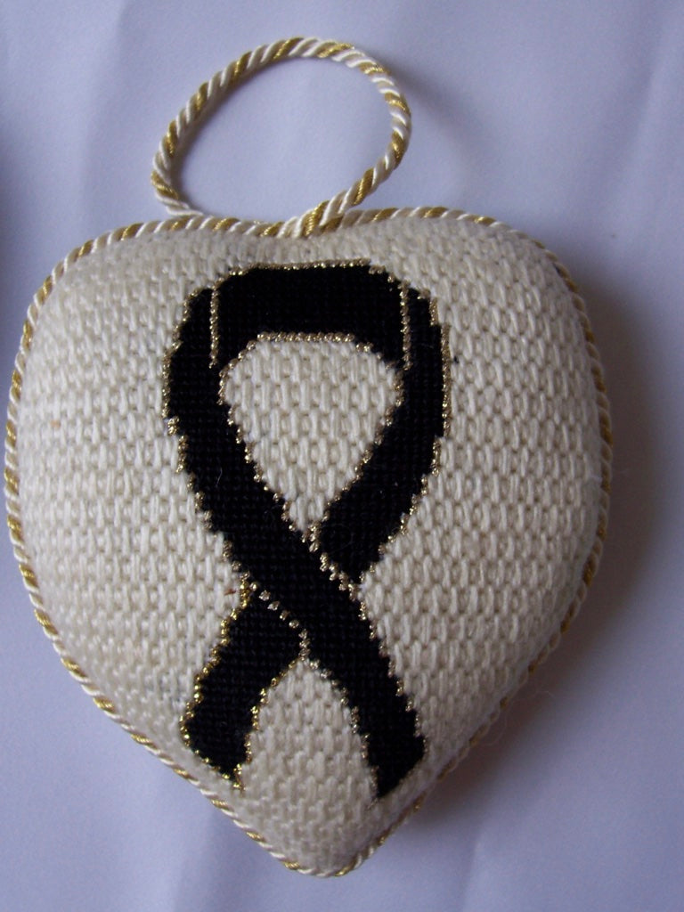 Melanoma Cancer ribbon