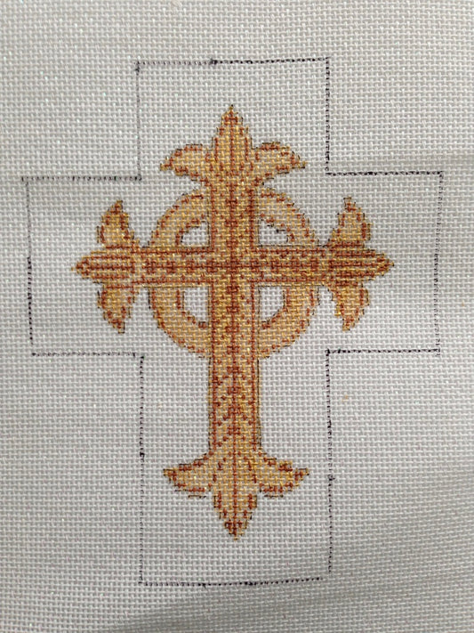 Gold cross with circle