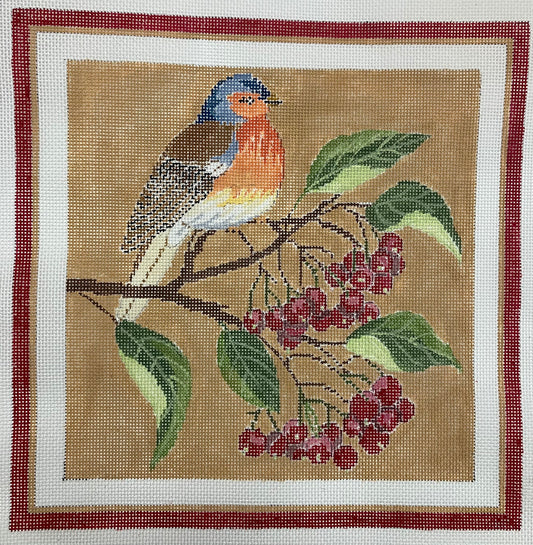 Bird with Berries pillow