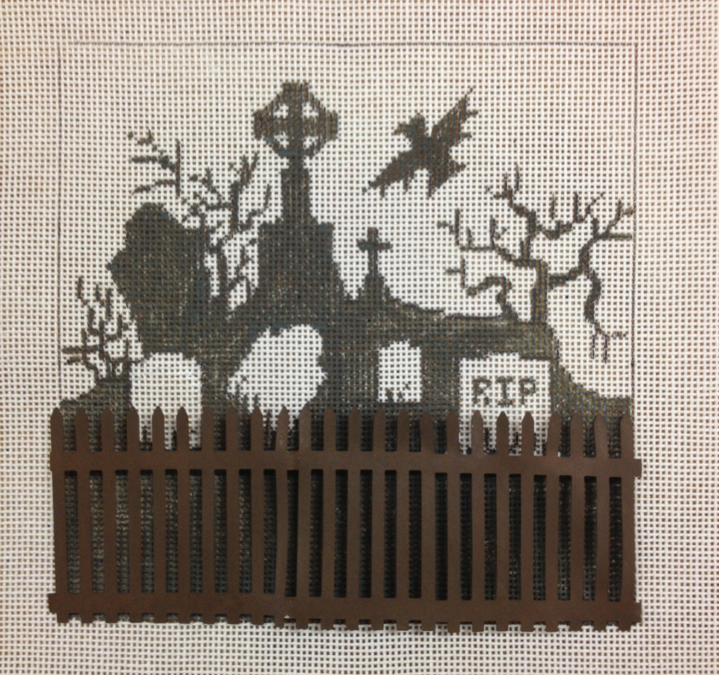 Halloween cemetery w/ stitch guide