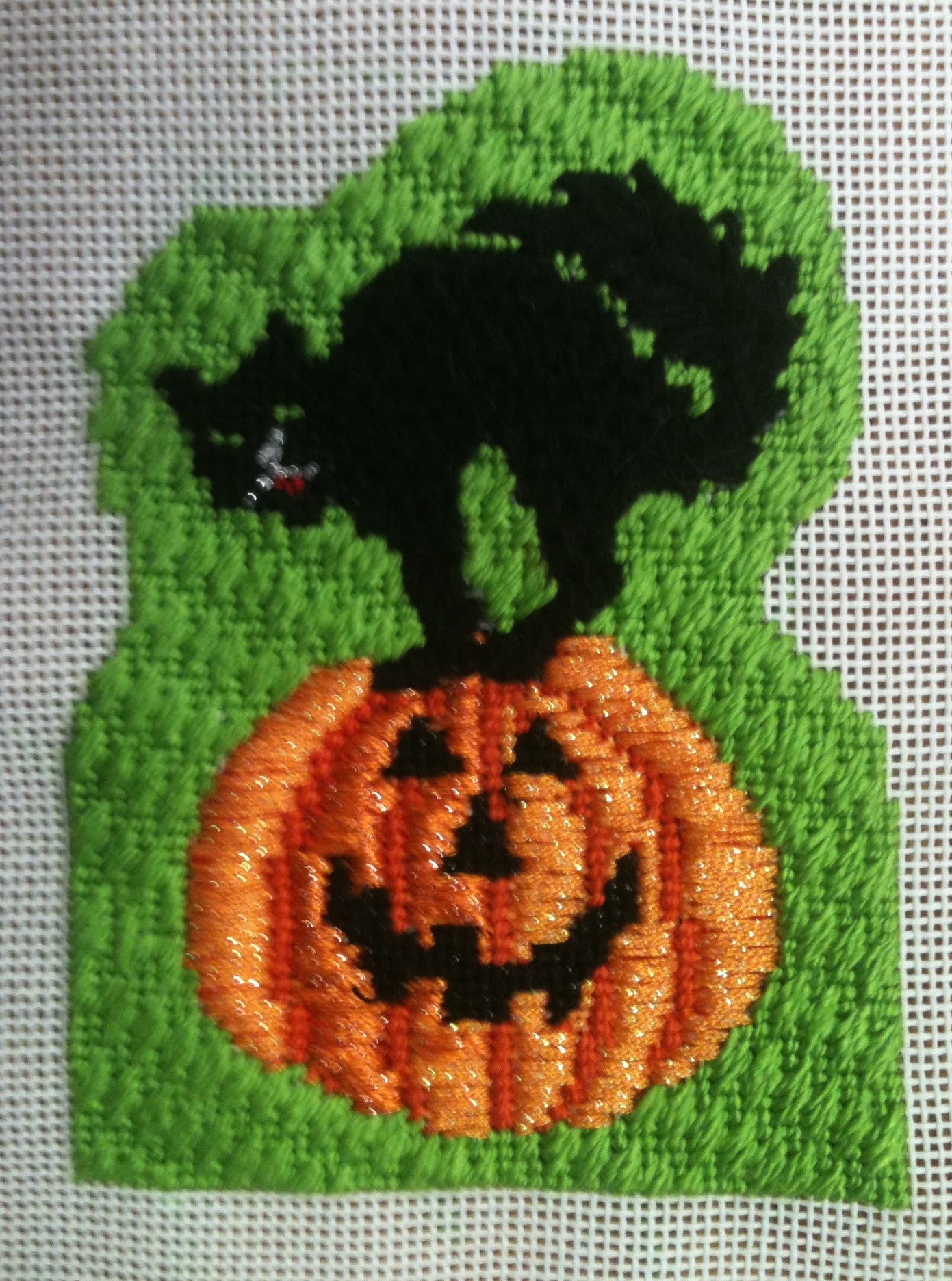 Halloween cat with stitch guide