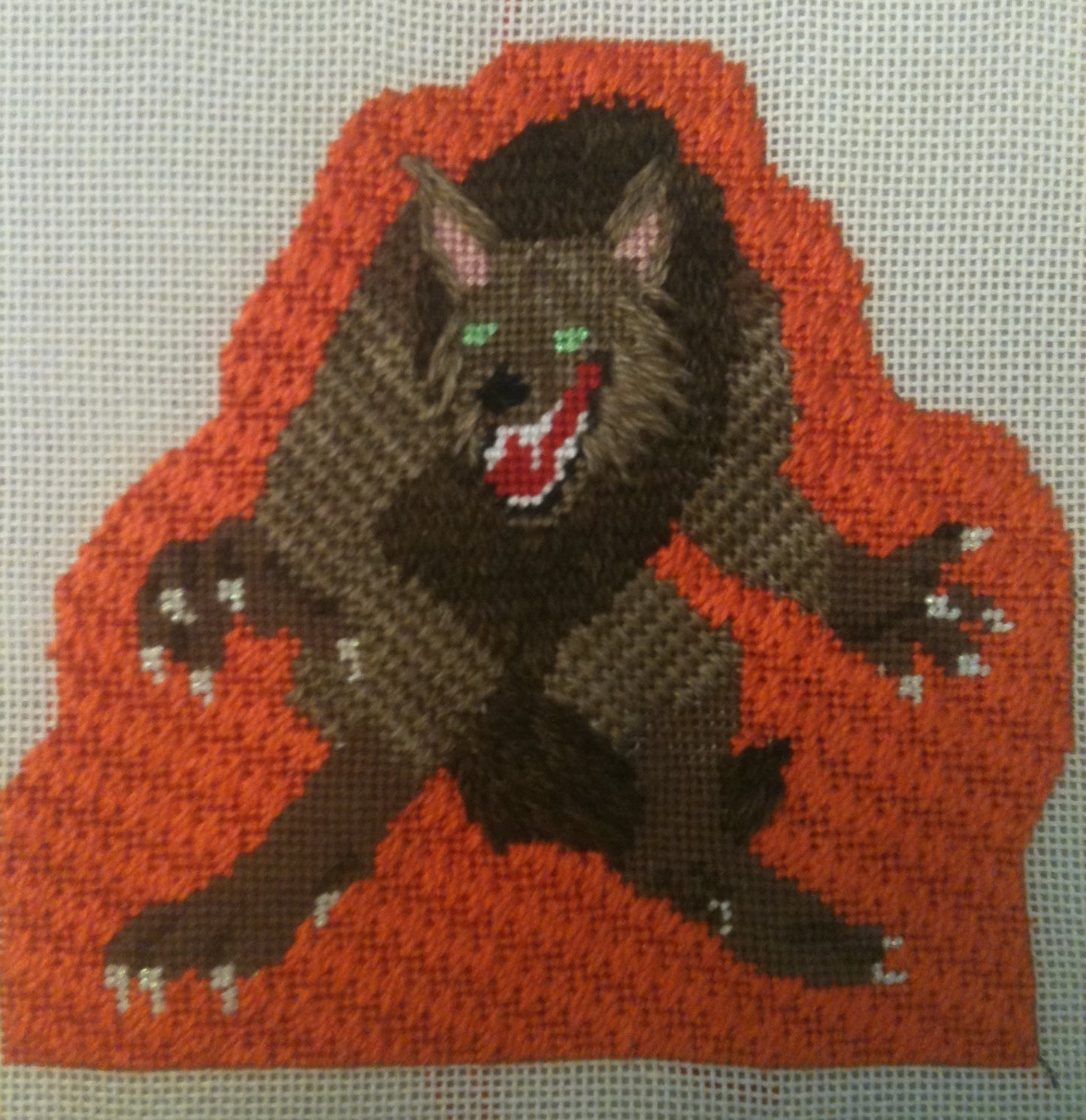 Halloween Wilfrid the werewolf with stitch guide