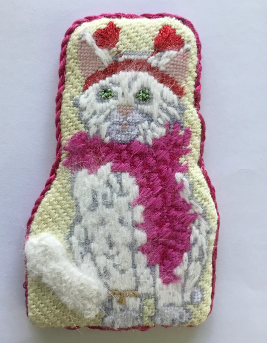 #2 February Cat with stitch guide - Kittypoo